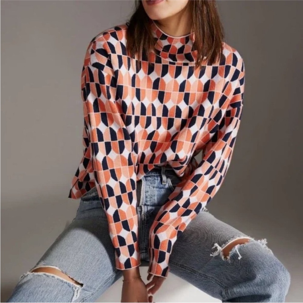 Anthropologie Maeve Cary’s Mock Neck Sweater - Picture 4 of 12
